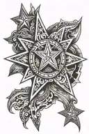 Texas star tattoo design idea