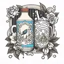 milk tattoo design idea