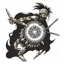 turkish shaman drum tattoo design idea