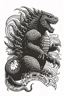 Godzilla tattoo design idea
