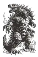Godzilla tattoo design idea