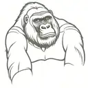 Silverback gorilla tattoo design idea