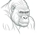 Silverback gorilla tattoo design idea