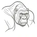 Silverback gorilla tattoo design idea