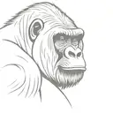 Silverback gorilla tattoo design idea