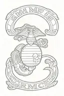 USMC Arched Tricep Tattoo tattoo design idea