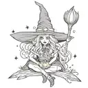 Witchy tattoo design idea
