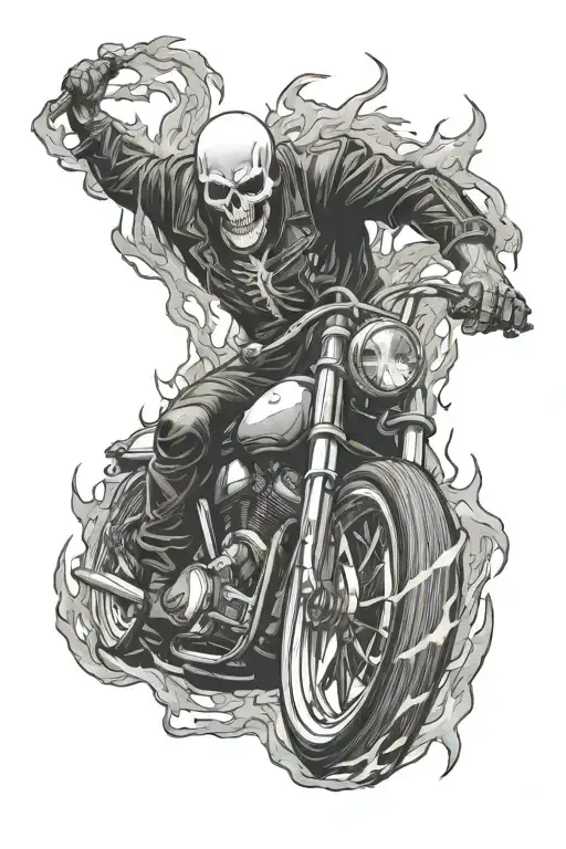 ghost rider tattoo design idea