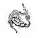 Alligator  tattoo design idea