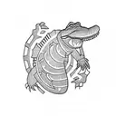 Alligator  tattoo design idea