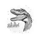 Alligator  tattoo design idea