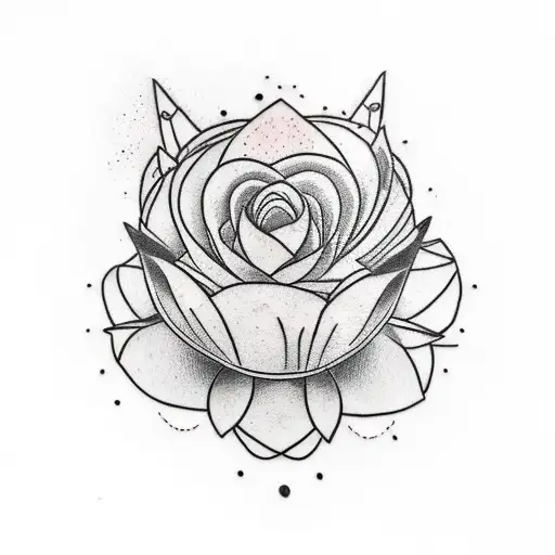 Uma tatuagem de Kushina e Kurama cercada por pétalas de flores de cerejeira tattoo design idea