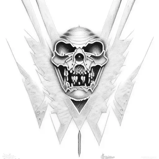 Create a tattoo showcasing the iconic guitars of Dimebag Darrell and Jeff Hanneman tattoo design idea