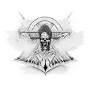 Incorporate Dimebag Darrell's guitar into a Slayer-inspired design tattoo design idea