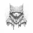 M M tattoo design idea