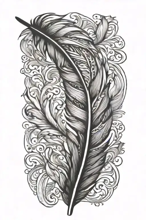 Feather tattoo design idea