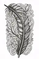 Feather tattoo design idea