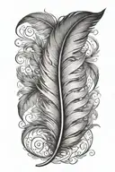 Feather tattoo design idea
