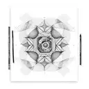 A sketch-style tattoo of parallel universes overlapping and intertwining tattoo design idea