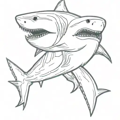 great white shark.  tattoo design idea