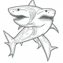great white shark.  tattoo design idea