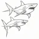 great white shark.  tattoo design idea