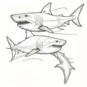 great white shark.  tattoo design idea