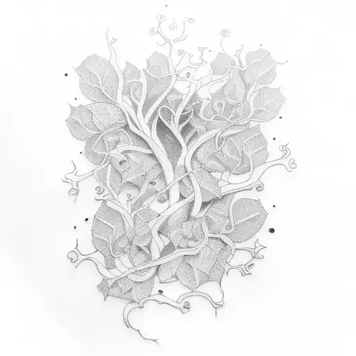 ivy tendril tattoo design idea