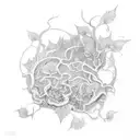 ivy tendril tattoo design idea