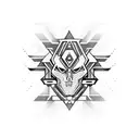 Cyber Sigilism tattoo design idea