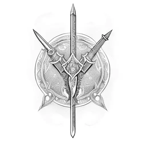 Sketch Sword Tattoo Idea - BlackInk AI