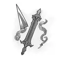 finn's sword from adventure time tattoo design idea