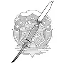 finn's sword from adventure time tattoo design idea