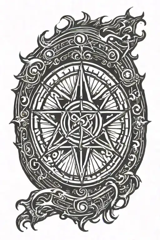 Supernatural TV show anti possession symbol tattoo design idea