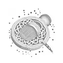 Understanding lavender microphone tattoo design idea