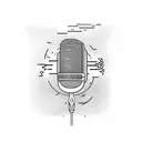 Understanding lavender microphone tattoo design idea