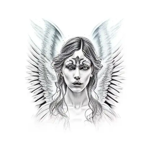 angel metatron tattoo design idea