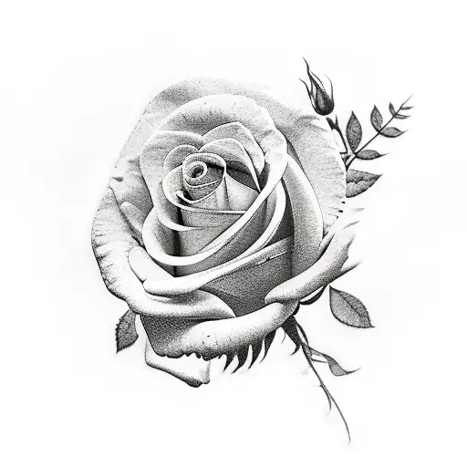 words CAESAR with roses wrapped around  tattoo design idea