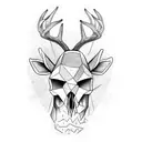 deer skull tattoo design idea