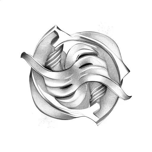 Horseshoe intertwined with a cocktail glass tattoo design idea