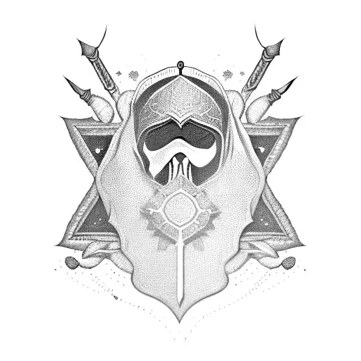islamic warrior tattoo design idea