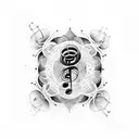 A clever and intricate tattoo design that combines musical notes with brain neurons, symbolizing the fusion of intelligence and music. tattoo design idea