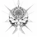 A clever and intricate tattoo design that combines musical notes with brain neurons, symbolizing the fusion of intelligence and music. tattoo design idea