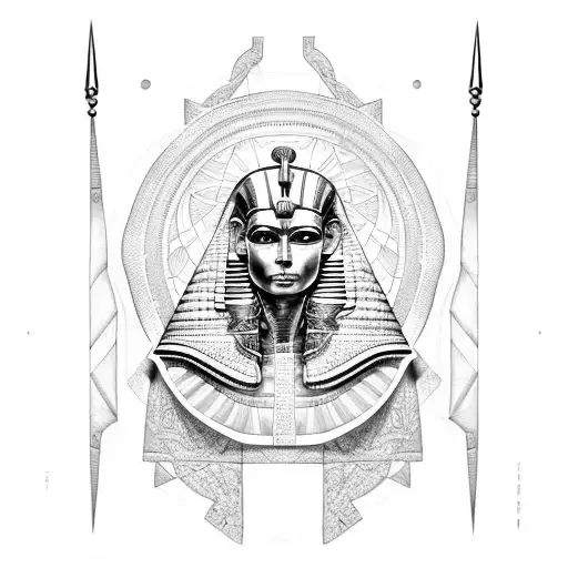 egyptan armor made of sacred geometry  tattoo design idea