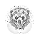 Bear skull tattoo design idea