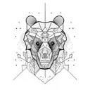 Bear skull tattoo design idea