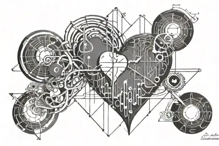 heart and electrocardiogram dated 10/30/2000 and tattoo design idea