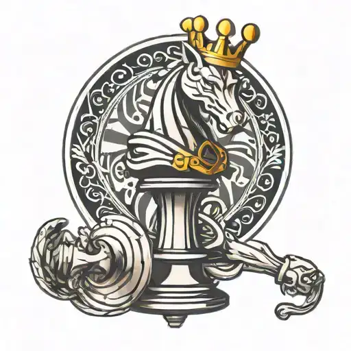 king chess piece tattoo design idea