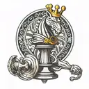 king chess piece tattoo design idea