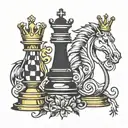 king chess piece tattoo design idea